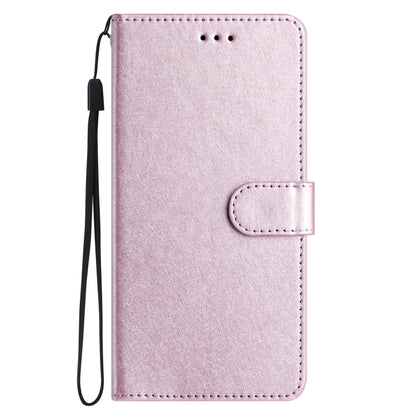 For iPhone 16 Plus Silk Texture Horizontal Flip Leather Phone Case(Rose Pink) - iPhone 16 Plus Cases by buy2fix | Online Shopping UK | buy2fix