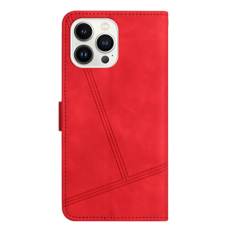 For iPhone 16 Pro Skin-feel Stitching Leather Phone Case(Red) - iPhone 16 Pro Cases by buy2fix | Online Shopping UK | buy2fix