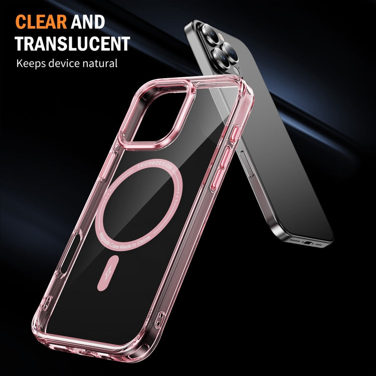 For iPhone 16 Pro Airbag Magsafe PC Hybrid TPU Phone Case(Clear Pink) - iPhone 16 Pro Cases by buy2fix | Online Shopping UK | buy2fix