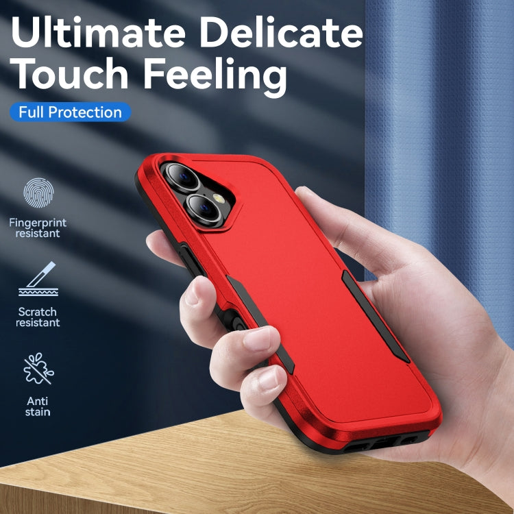 For iPhone 16 Plus Pioneer Armor Heavy Duty PC + TPU Phone Case(Red+Black) - iPhone 16 Plus Cases by buy2fix | Online Shopping UK | buy2fix