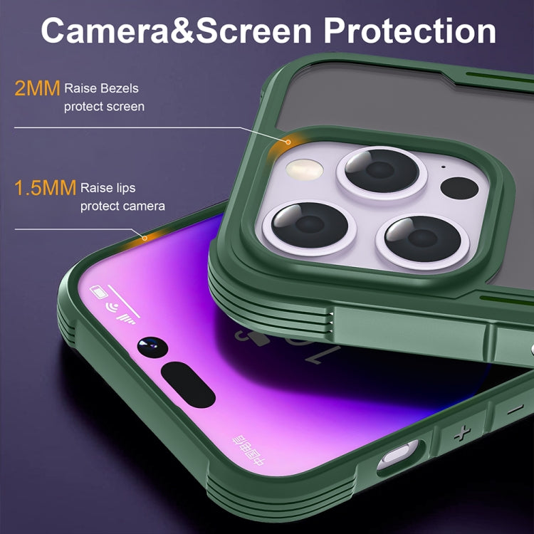 For iPhone 16 Pro Skin Feel Frosted MagSafe Magnetic PC Hybrid TPU Phone Case(Green) - iPhone 16 Pro Cases by buy2fix | Online Shopping UK | buy2fix