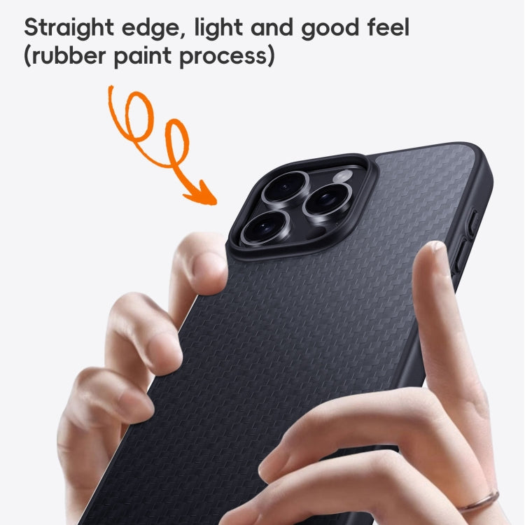 For iPhone 16 Pro Carbon Fiber Kevlar MagSafe Magnetic Phone Case(Black) - iPhone 16 Pro Cases by buy2fix | Online Shopping UK | buy2fix