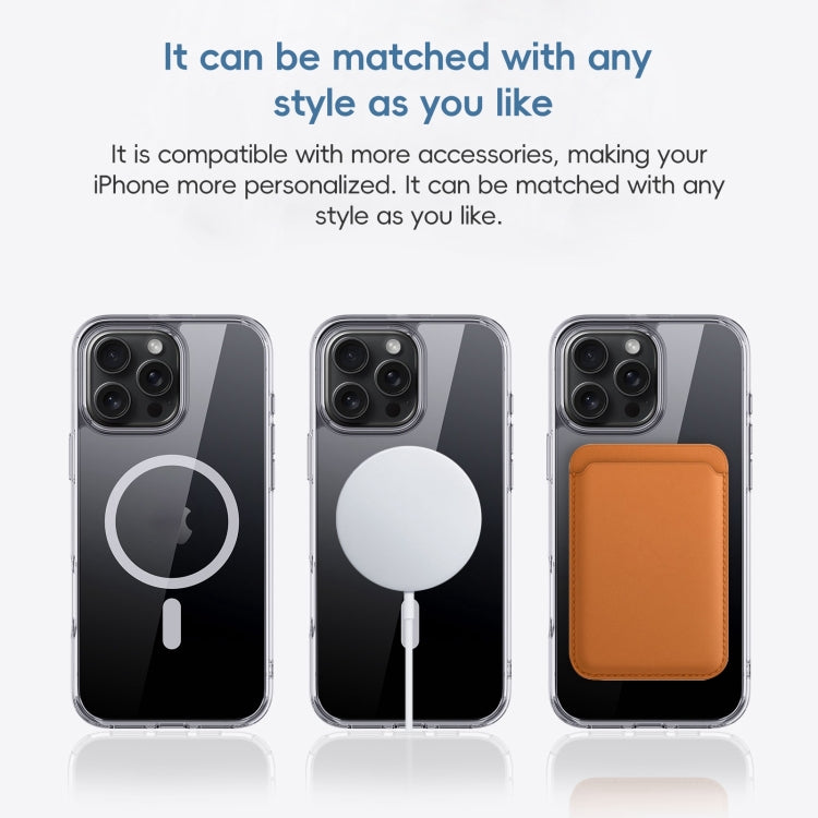 For iPhone 16 Pro Max Crystal Clear MagSafe Magnetic Phone Case(Transparent Black) - iPhone 16 Pro Max Cases by buy2fix | Online Shopping UK | buy2fix