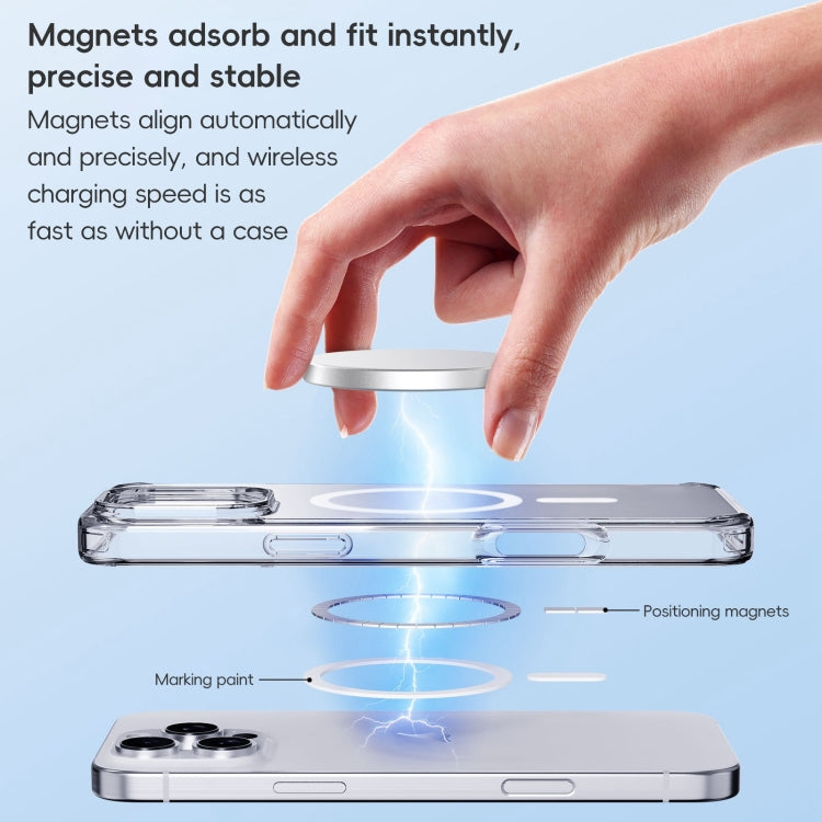 For iPhone 16 Plus Crystal Clear Frosted MagSafe Magnetic Phone Case(Transparent) - iPhone 16 Plus Cases by buy2fix | Online Shopping UK | buy2fix