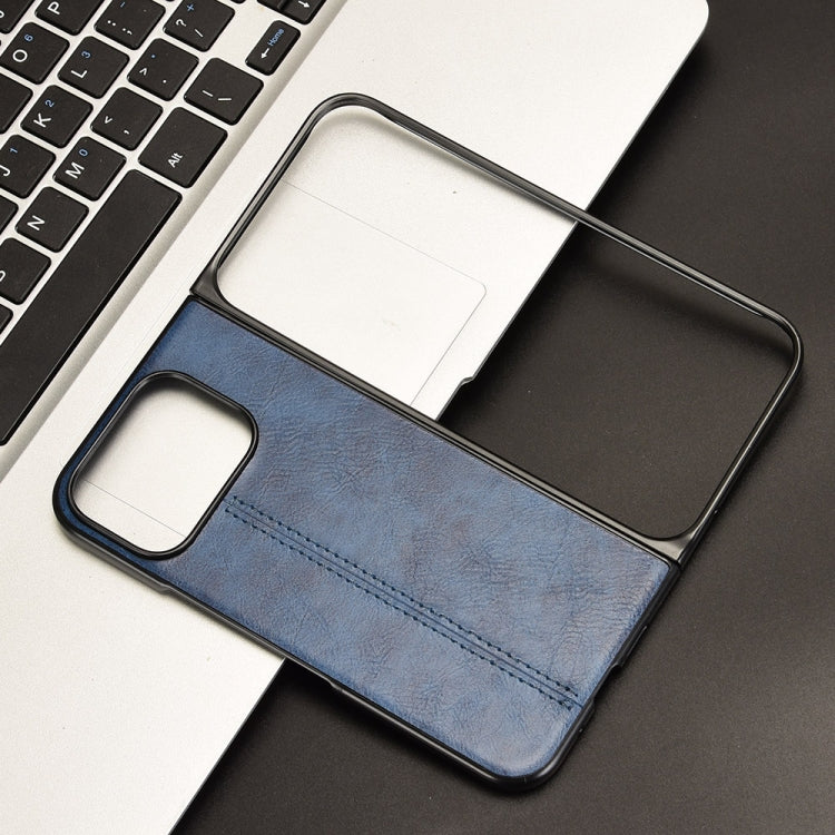 For Google Pixel 9 Pro Fold Cow Pattern Sewing Back Cover Phone Case(Blue) - Google Cases by buy2fix | Online Shopping UK | buy2fix