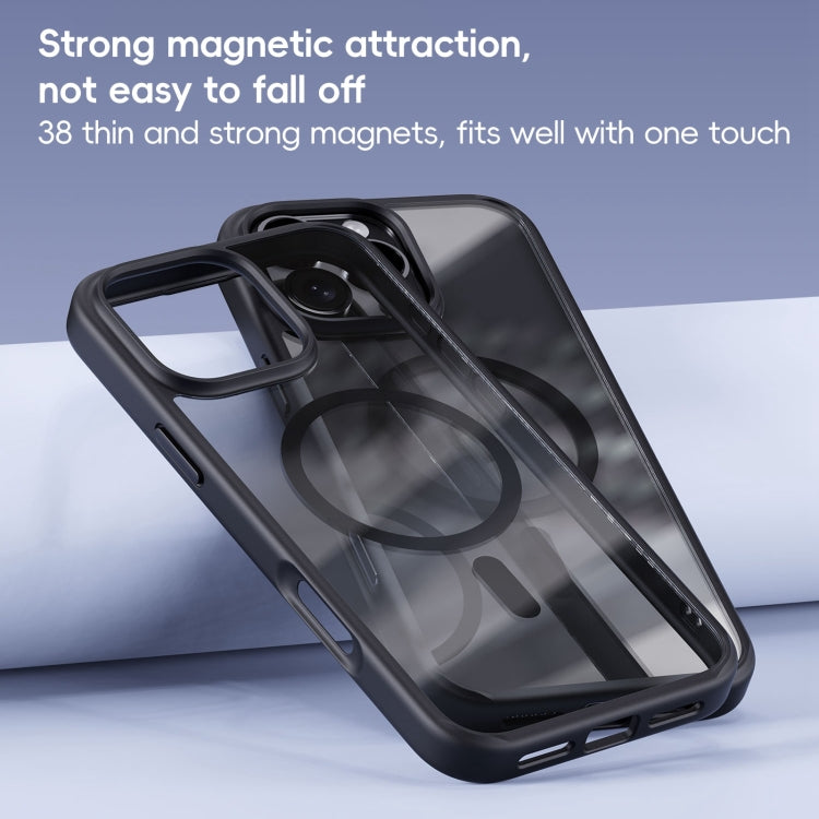 For iPhone 16 Ming Shield Series MagSafe Magnetic Phone Case(Frosted Transparent) - iPhone 16 Cases by buy2fix | Online Shopping UK | buy2fix