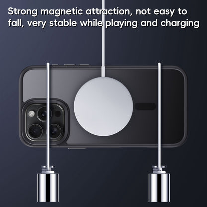 For iPhone 16 Plus Frosted MagSafe Magnetic Phone Case(Black) - iPhone 16 Plus Cases by buy2fix | Online Shopping UK | buy2fix