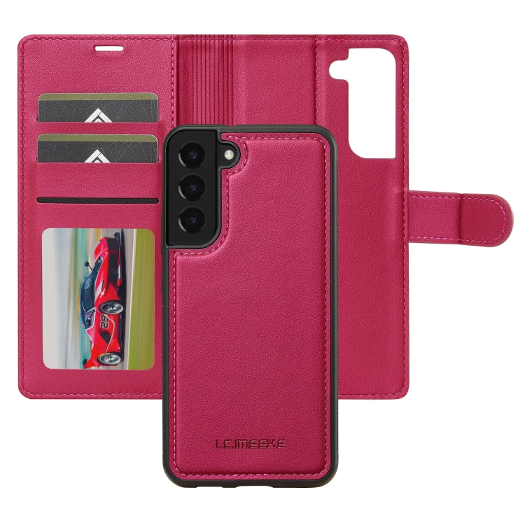 For Samsung Galaxy S22+ 5G LC.IMEEKE L2 Series Detachable Magsafe PU Phone Case with Lanyard(Red) - Galaxy S22+ 5G Cases by LC.IMEEKE | Online Shopping UK | buy2fix