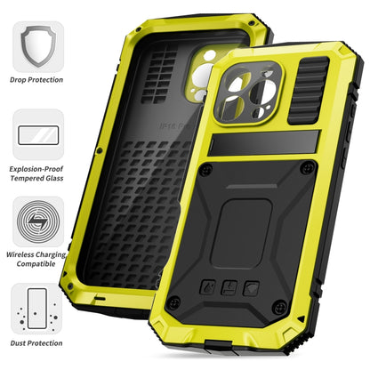 For iPhone 16 Pro Max R-JUST Life Waterproof Dustproof Shockproof Phone Case(Yellow) - iPhone 16 Pro Max Cases by R-JUST | Online Shopping UK | buy2fix