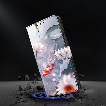 For iPhone 16 Plus Crystal Painted Leather Phone case(Koi) - iPhone 16 Plus Cases by buy2fix | Online Shopping UK | buy2fix