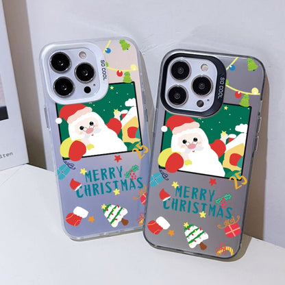 For iPhone 16 Christmas Series PC Full Coverage Pattern Phone Case(CW043 White) - iPhone 16 Cases by buy2fix | Online Shopping UK | buy2fix