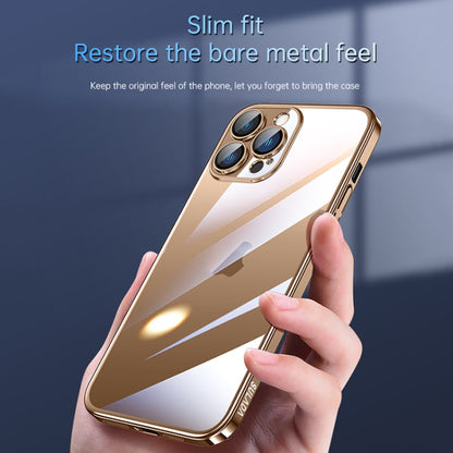 For iPhone 16 Pro Max SULADA JINGJIA Series Lens Protector Hard PC Phone Case(Gold) - iPhone 16 Pro Max Cases by SULADA | Online Shopping UK | buy2fix