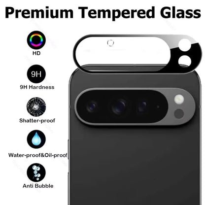 For Google Pixel 9 3D 9H Camera Lens Tempered Glass Film(Black) - Google Tempered Glass by buy2fix | Online Shopping UK | buy2fix