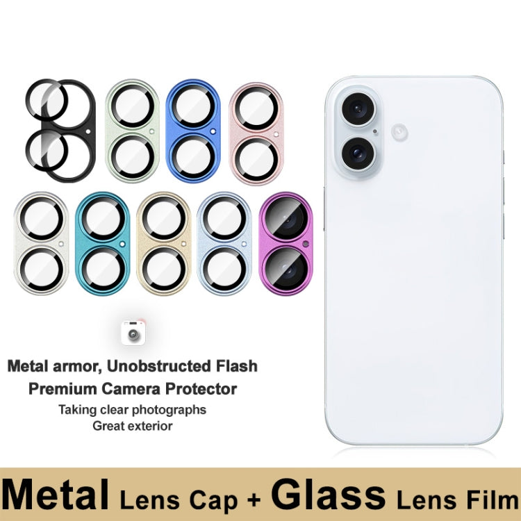 For iPhone 16 / 16 Plus IMAK Metal Armor Premium Camera Protector Film(Silver) - iPhone 16 Tempered Glass by imak | Online Shopping UK | buy2fix