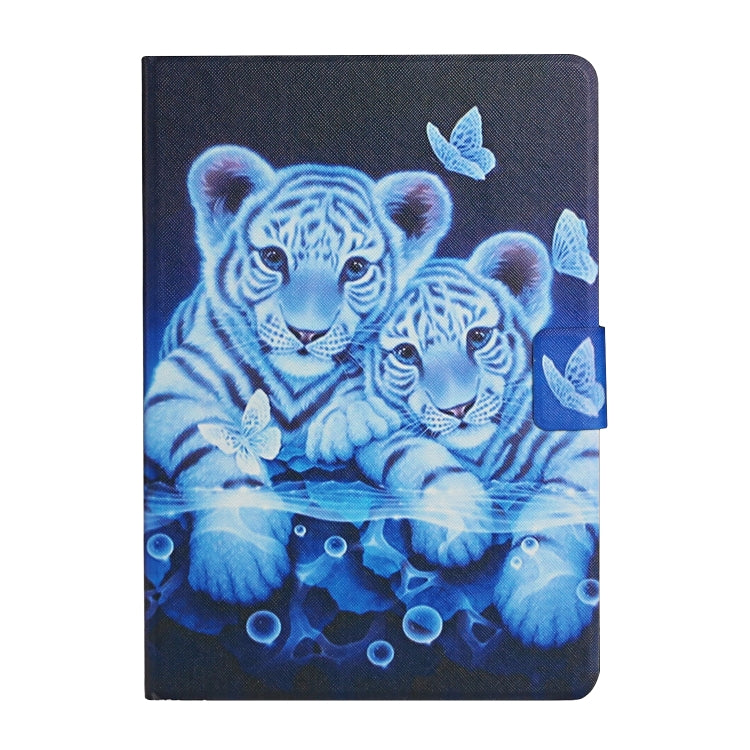 For iPad Pro 11 2024  Colored Drawing Pattern Flip Leather Smart Tablet Case(Tiger) - iPad Pro 11 2024 Cases by buy2fix | Online Shopping UK | buy2fix