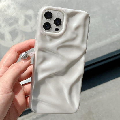 For iPhone 16 Pro Max Water Ripple Electroplating Paint TPU Phone Case(White) - iPhone 16 Pro Max Cases by buy2fix | Online Shopping UK | buy2fix