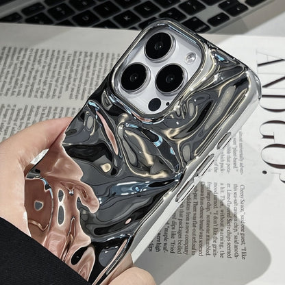 For iPhone 16 Pro Water Ripple Electroplating Paint TPU Phone Case(Bright Silver) - iPhone 16 Pro Cases by buy2fix | Online Shopping UK | buy2fix