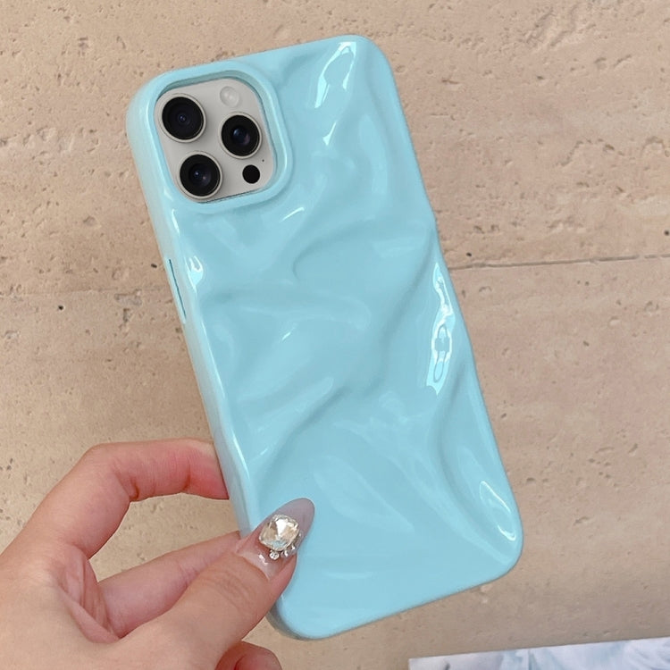 For iPhone 16 Plus Water Ripple Electroplating Paint TPU Phone Case(Sky Blue) - iPhone 16 Plus Cases by buy2fix | Online Shopping UK | buy2fix