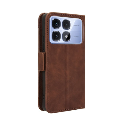 For Redmi K70 Ultra Skin Feel Calf Texture Card Slots Leather Phone Case(Brown) - Xiaomi Cases by buy2fix | Online Shopping UK | buy2fix