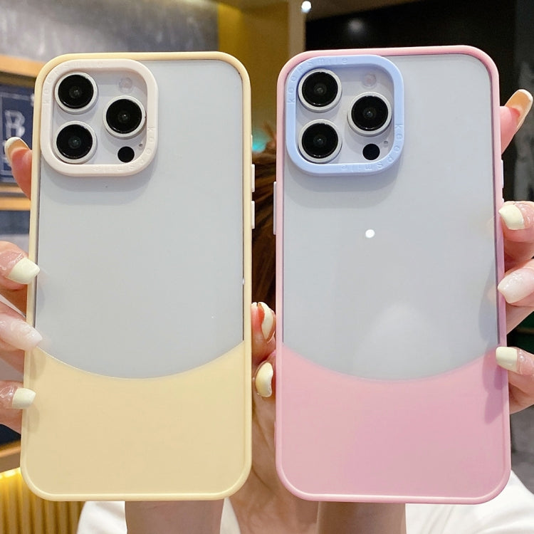 For iPhone 16 Pro Dual Color Stitching PC Hybrid TPU Phone Protective Case(White) - iPhone 16 Pro Cases by buy2fix | Online Shopping UK | buy2fix