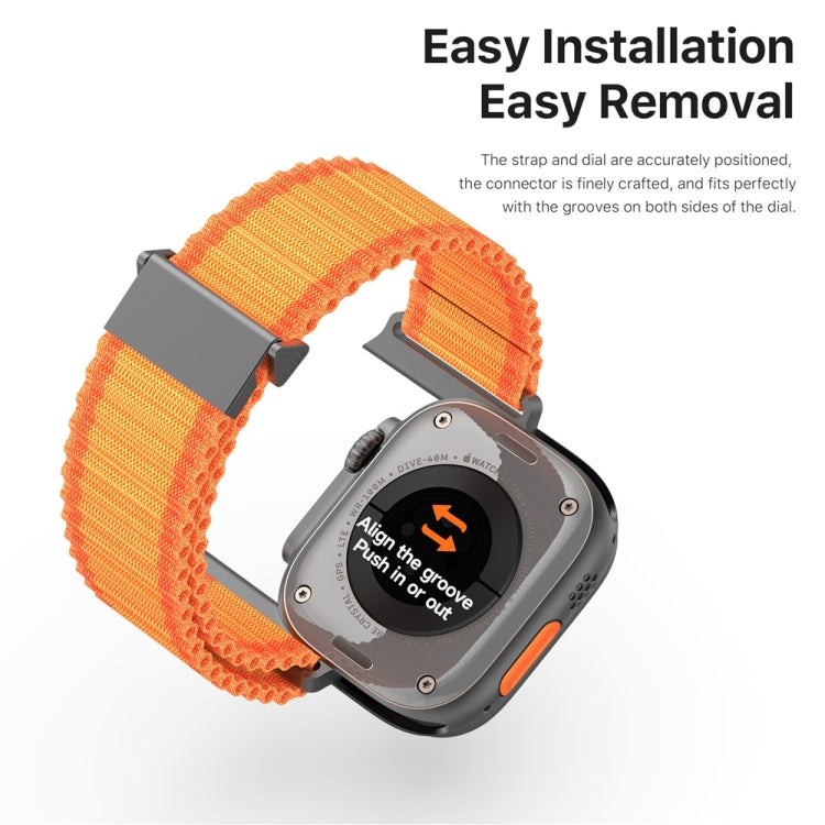 For Apple Watch Ultra 49mm DUX DUCIS YC Series Ocean Nylon Watch Band(Orange) - Watch Bands by DUX DUCIS | Online Shopping UK | buy2fix