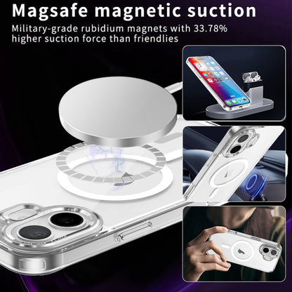 For iPhone 16 Plus Ice Color Magnetic Series Magsafe Magnetic PC Hybrid TPU Phone Case(Transparent) - iPhone 16 Plus Cases by buy2fix | Online Shopping UK | buy2fix