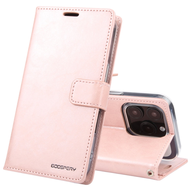 For iPhone 16 Pro Max GOOSPERY BLUE MOON Crazy Horse Texture Leather Phone Case(Rose Gold) - iPhone 16 Pro Max Cases by GOOSPERY | Online Shopping UK | buy2fix