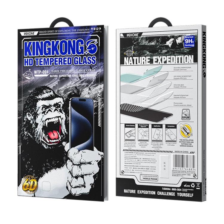 For iPhone 16 Plus / 15 Plus WK WTP-091 King Kong 6D Curved HD Tempered Glass Film - iPhone 16 Plus Cases by WK | Online Shopping UK | buy2fix