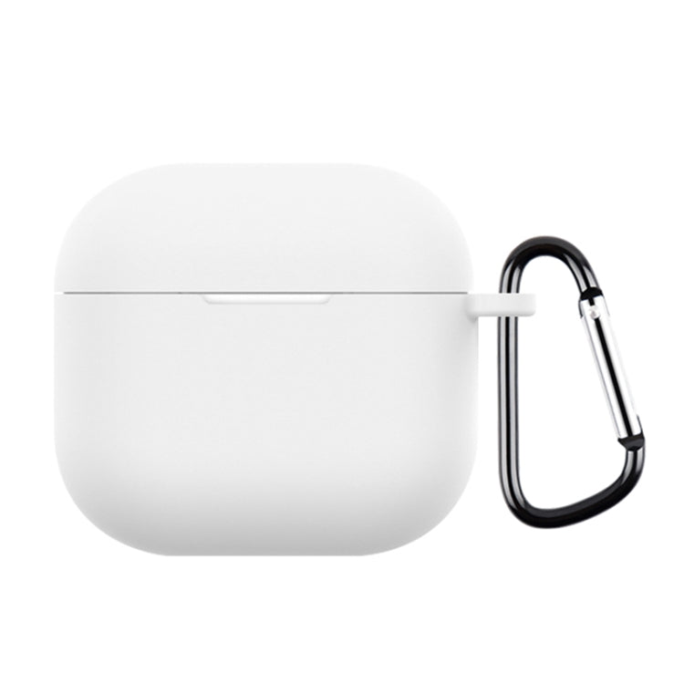 For AirPods 4 Silicone Earphone Protective Case with Hook(White) - For AirPods 4 by buy2fix | Online Shopping UK | buy2fix