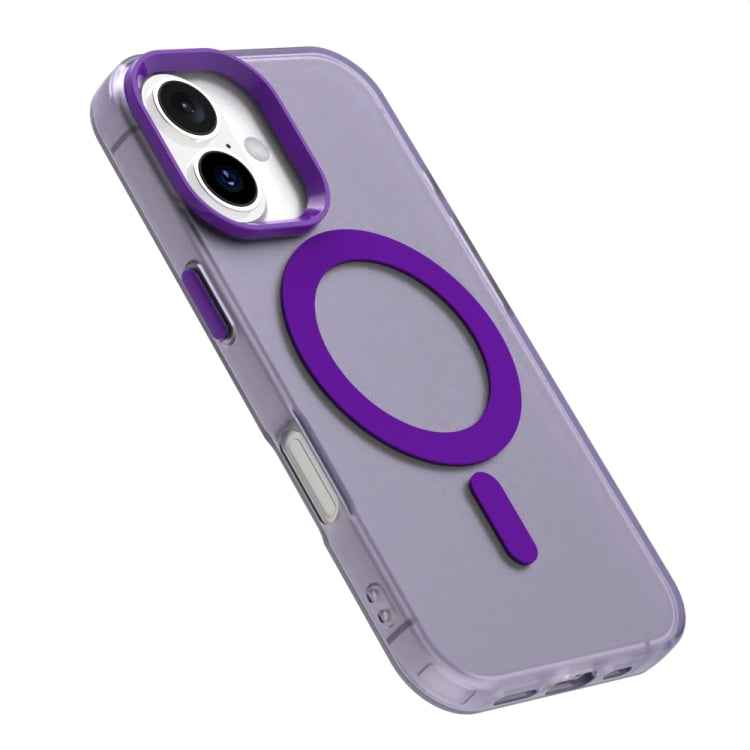 For iPhone 16 Plus Candy Magsafe PC Hybrid TPU Phone Case(Purple) - iPhone 16 Plus Cases by buy2fix | Online Shopping UK | buy2fix