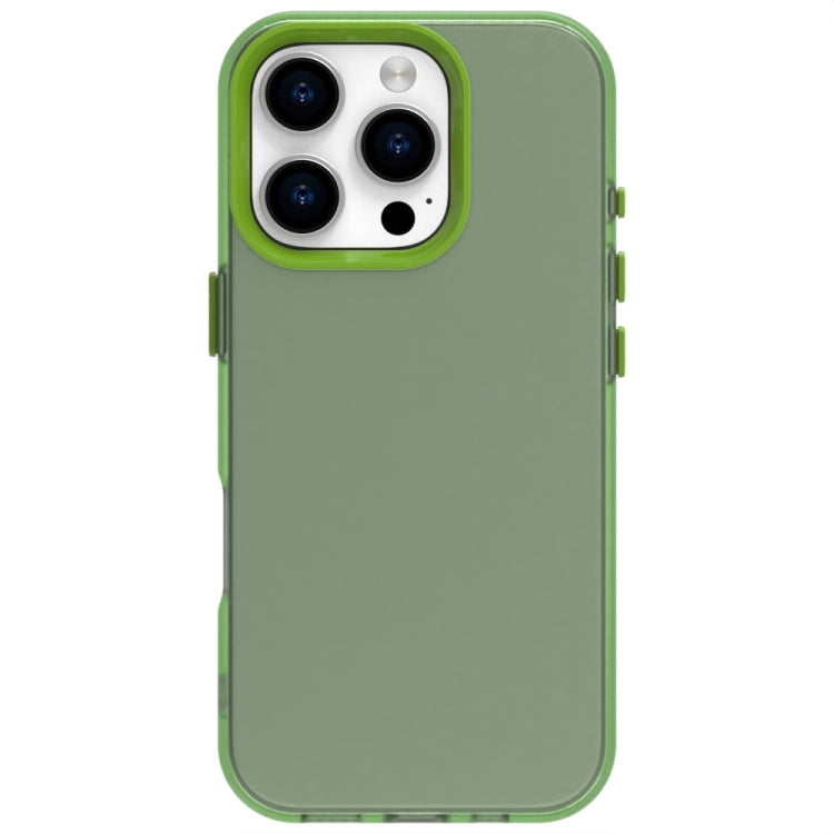 For iPhone 16 Pro Candy PC Hybrid TPU Shockproof Phone Case(Green) - iPhone 16 Pro Cases by buy2fix | Online Shopping UK | buy2fix