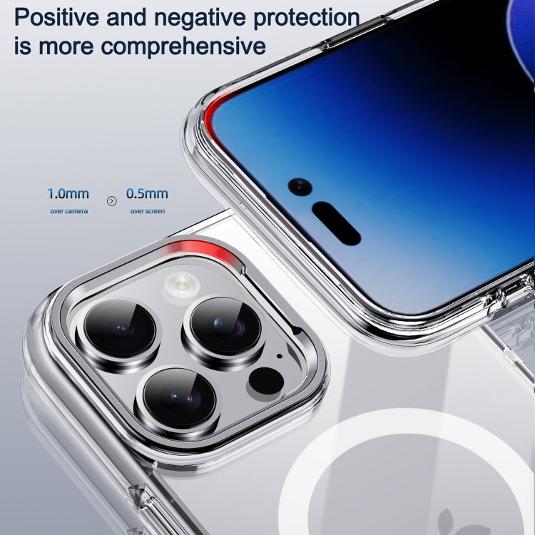 For iPhone 16 Pro Airbag PC Hybrid TPU Magsafe Phone Case(Clear Blue) - iPhone 16 Pro Cases by buy2fix | Online Shopping UK | buy2fix