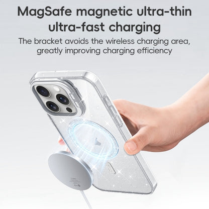 For iPhone 16 Pro Max Shiny Shield MagSafe Lens Holder Phone Case(Black) - iPhone 16 Pro Max Cases by buy2fix | Online Shopping UK | buy2fix