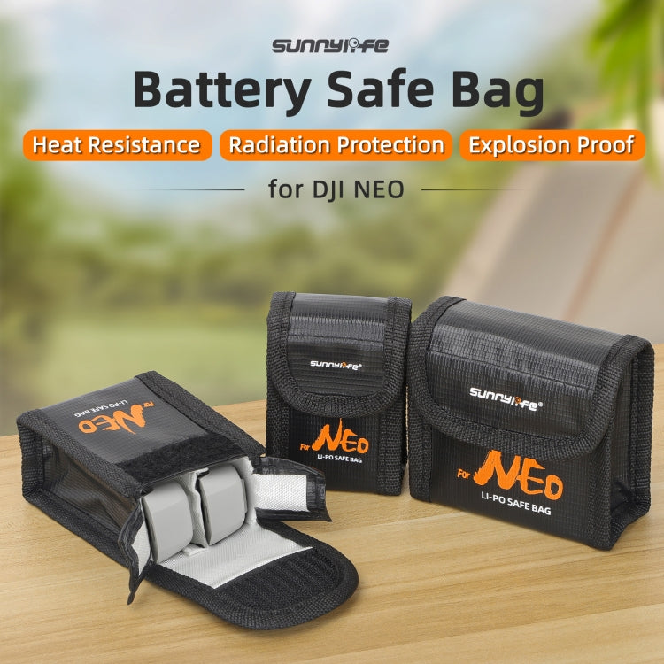 For DJI Neo Sunnylife Battery Explosion-proof Safe Bag Protective Li-Po Safe Bag(For 3pcs Batteries) - Backpacks & Bags by Sunnylife | Online Shopping UK | buy2fix