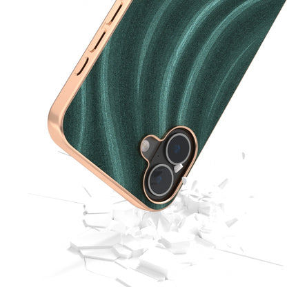 For iPhone 16 Plus Nano Electroplating Galactic Pattern Protective Phone Case(Green) - iPhone 16 Plus Cases by buy2fix | Online Shopping UK | buy2fix