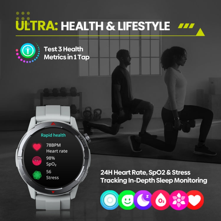 Zeblaze Stratos 3 Ultra 1.43 inch Screen Rugged Outdoor Sports GPS Smart Watch(Moon White) - Smart Watches by Zeblaze | Online Shopping UK | buy2fix