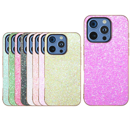 For iPhone 16 Pro Electroplating Frame Colorful Glitter Phone Case(White) - iPhone 16 Pro Cases by buy2fix | Online Shopping UK | buy2fix