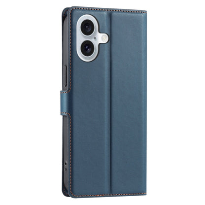 For iPhone 16 Plus Voltage Ultra-thin Dot Leather Phone Case(Blue) - iPhone 16 Plus Cases by buy2fix | Online Shopping UK | buy2fix