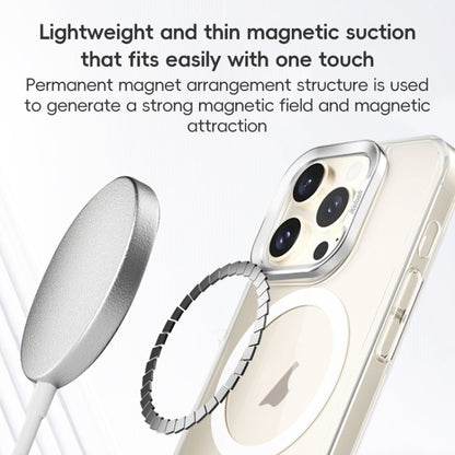 For iPhone 16 Pro Max ZGA Magsafe Clear PC Tempered Glass Phone Case(Frosted White) - iPhone 16 Pro Max Cases by ZGA | Online Shopping UK | buy2fix