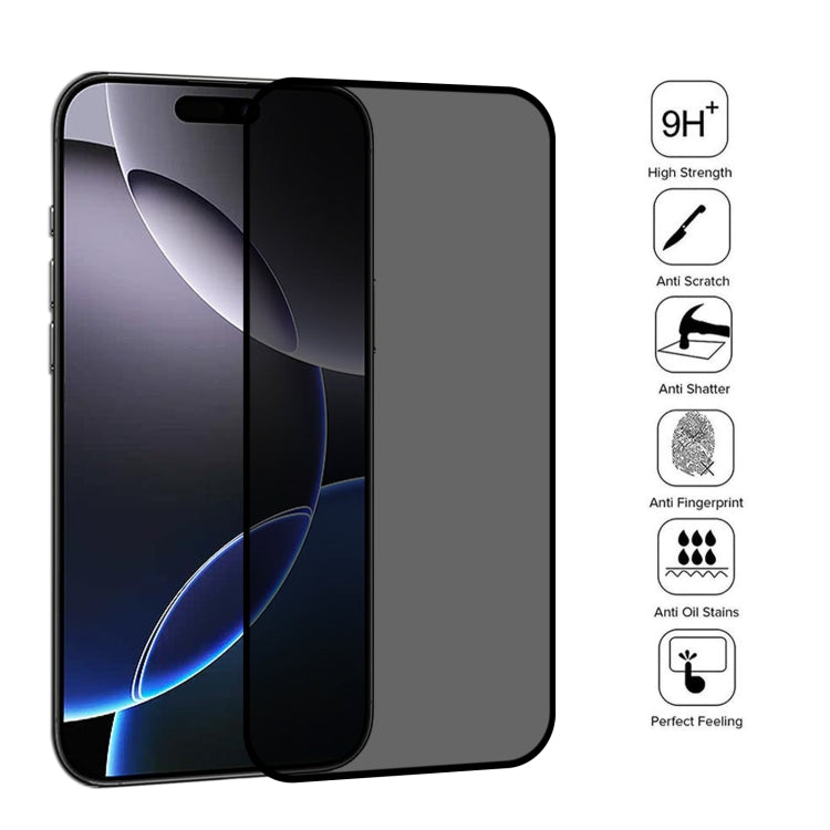 For iPhone 16 Pro Max 25pcs Full Cover Anti-spy Silk Screen Tempered Glass Film - iPhone 16 Pro Max Tempered Glass by buy2fix | Online Shopping UK | buy2fix