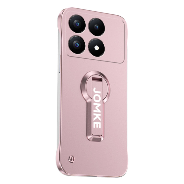 For Redmi K70 Baking Varnish 360 Rotate Holder No Frame PC Phone Case(Pink) - K70 Cases by buy2fix | Online Shopping UK | buy2fix