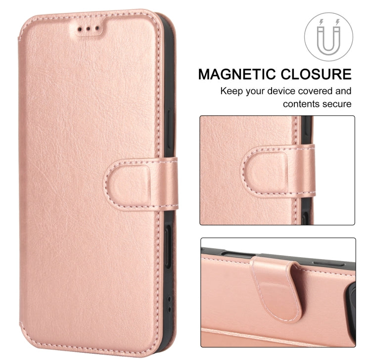 For iPhone 16 Pro Max Shockproof PU + TPU Leather Phone Case(Rose Gold) - iPhone 16 Pro Max Cases by buy2fix | Online Shopping UK | buy2fix