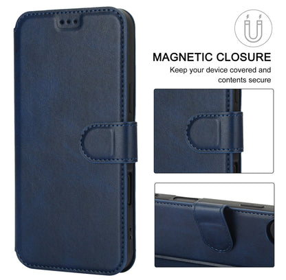 For iPhone 16 Shockproof PU + TPU Leather Phone Case(Blue) - iPhone 16 Cases by buy2fix | Online Shopping UK | buy2fix