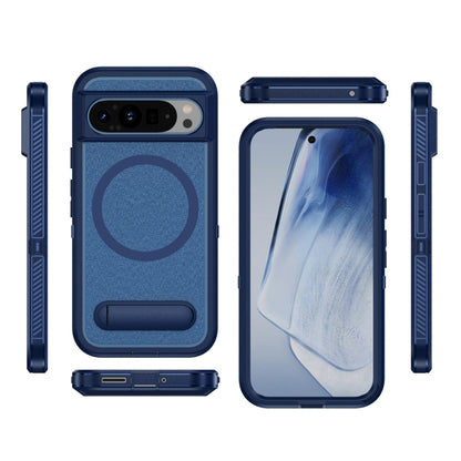 For Google Pixel 9 Pro Guard MagSafe Holder Matte PC Hybrid TPU Phone Case(Royal Blue) - Google Cases by buy2fix | Online Shopping UK | buy2fix