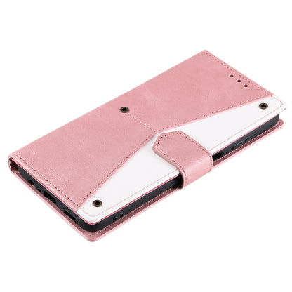 For Samsung Galaxy S25 5G Nail Skin Feel Stitching Calf Texture Leather Phone Case(Rose Gold) - Galaxy S25 5G Cases by buy2fix | Online Shopping UK | buy2fix