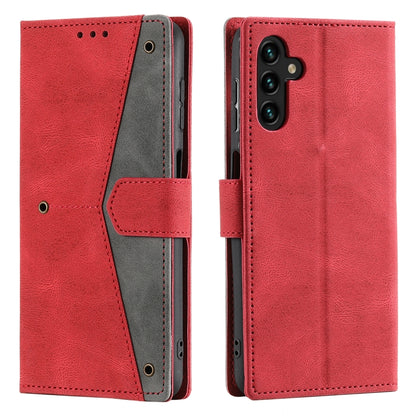 For Samsung Galaxy S25 5G Nail Skin Feel Stitching Calf Texture Leather Phone Case(Red) - Galaxy S25 5G Cases by buy2fix | Online Shopping UK | buy2fix