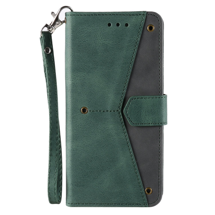 For Samsung Galaxy S25 Ultra 5G Nail Skin Feel Stitching Calf Texture Leather Phone Case(Green) - Galaxy S25 Ultra 5G Cases by buy2fix | Online Shopping UK | buy2fix