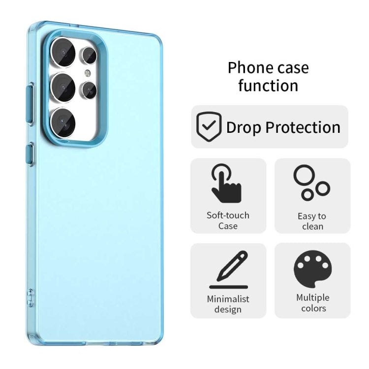 For Samsung Galaxy S25 Ultra 5G Candy PC Hybrid TPU Shockproof Phone Case(Blue) - Galaxy S25 Ultra 5G Cases by buy2fix | Online Shopping UK | buy2fix