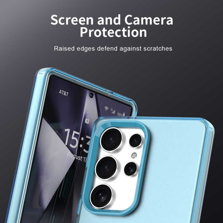 For Samsung Galaxy S25 Ultra 5G Candy PC Hybrid TPU Shockproof Phone Case(Blue) - Galaxy S25 Ultra 5G Cases by buy2fix | Online Shopping UK | buy2fix