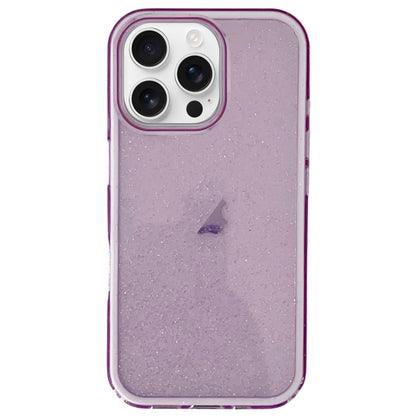 For iPhone 16 Pro Max IMD 3 in 1 Glitter TPU Hybrid PC Phone Case(Purple) - iPhone 16 Pro Max Cases by buy2fix | Online Shopping UK | buy2fix